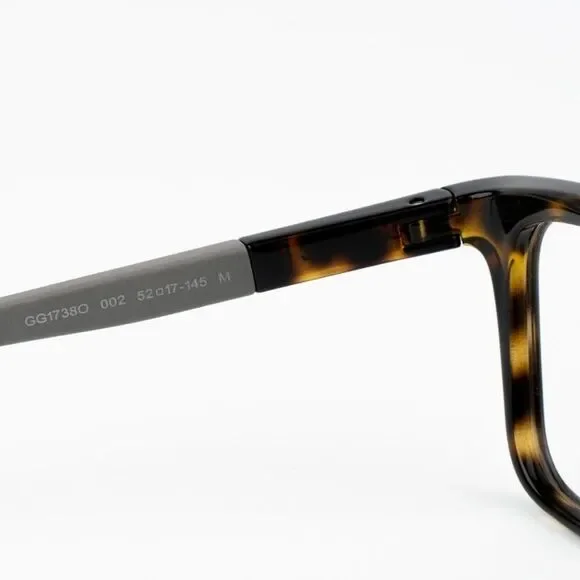 NEW Gucci GG1738O 002 Havana Grey Unisex Square Eyeglasses GG 1738O